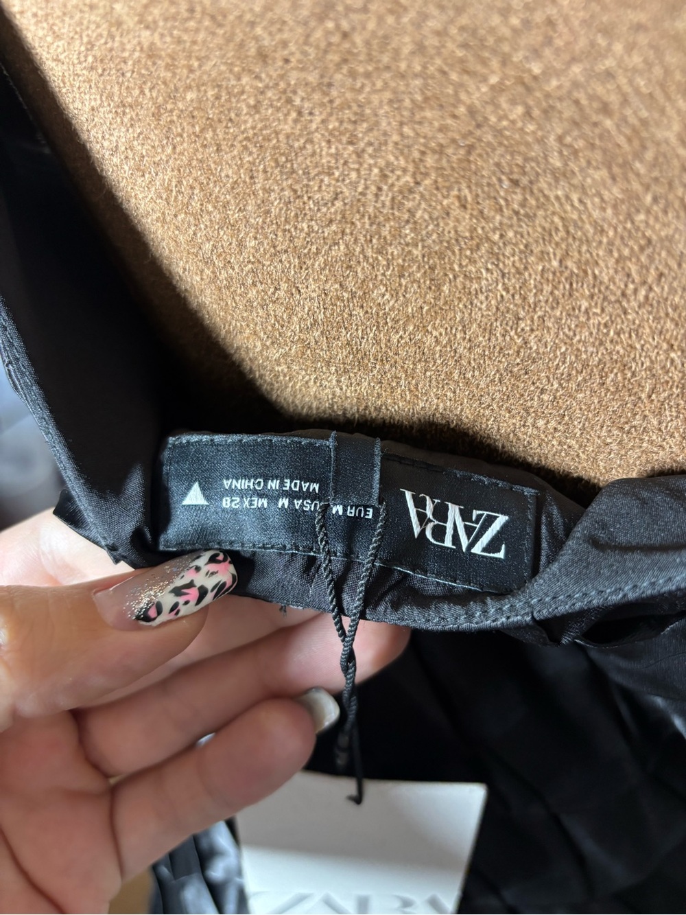 Zara Black Textured Mini Dress - Picture 8 of 10